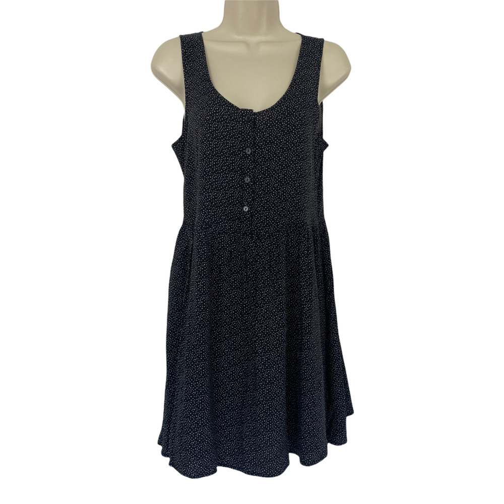 BP Nordstrom Dress Womens Small Black Polka Dot Pockets Short‎ Mini Sleeveless